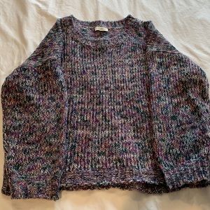 Loft purple multicolor sweater size large. Oversized and comfy